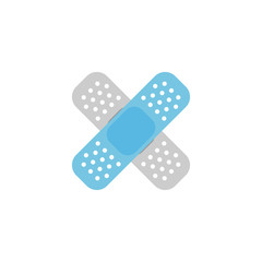 Crossed adhesive bandages vector icon