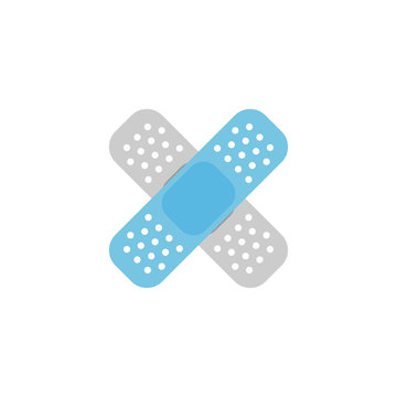 Crossed Adhesive Bandages Vector Icon