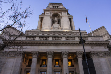 Fototapeta na wymiar Partial view of the 10 Trinity Square building, London
