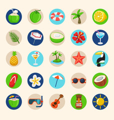 Tropical Island : Island Elements : Vector Illustration 