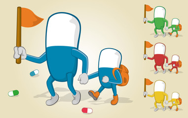 Father and Son Pill Go Camping