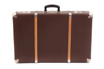 old suitcase isolated