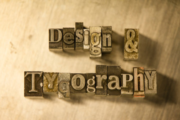 Design & Typography - Metal letterpress lettering sign