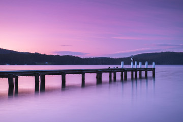 Fototapeta premium Port Arthur pier and hillside.