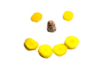 Buntes Karottengesicht