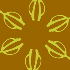 Yellow brown abstract design