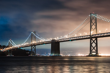 Fototapeta na wymiar San Francisco oakland Bay Bridge