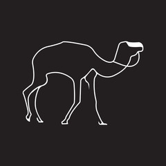 Vector logo camel. Brand color silhouette icon.
