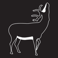 Vector logo deer. Brand color silhouette icon.