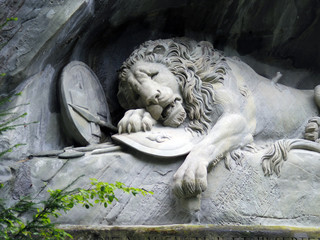 the Lion monument of Lucerne, Switzerland