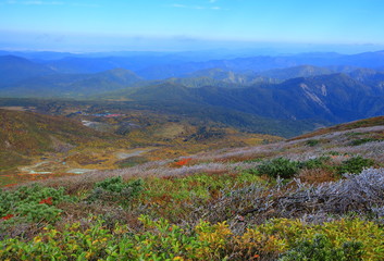 Fototapeta premium 紅葉の栗駒山