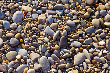 Abstract background with pebbles - round sea stones