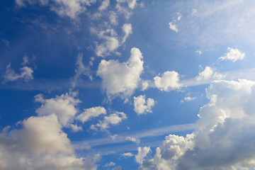 blue sky background with tiny clouds