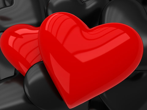3D red heart 