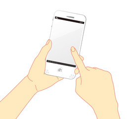 携帯を持つ手 B