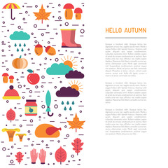 Fototapeta premium Template of autumn