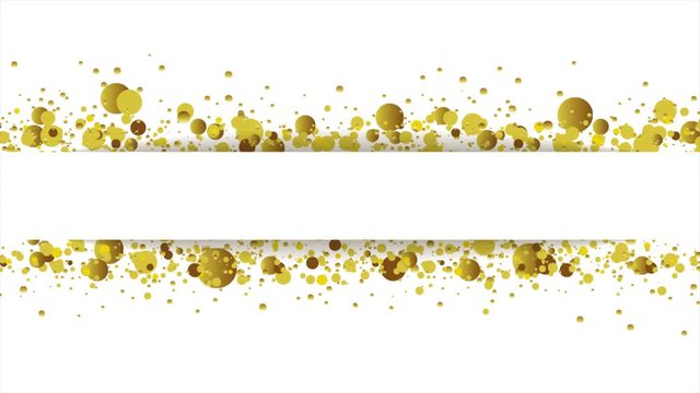 Golden glitter round particles shiny animated background. Motion graphic design video clip Ultra HD 4K 3840x2160