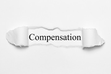 Obraz premium Compensation on white torn paper