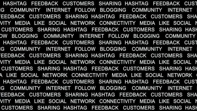 Social Network Keywords Background, Loop, 4k
