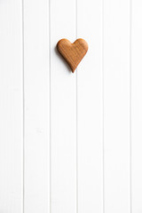 Handmade wooden heart.