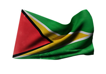 Republic of Guyana flag waving