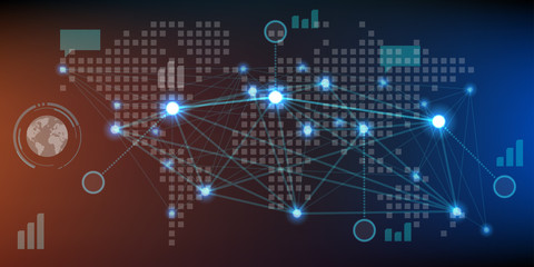 Futuristic HUD infographics