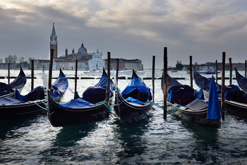 Naklejka premium Venezianische Gondeln