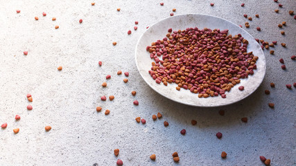 Dog food scattered disrupted The drop in full-floor