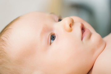 Little newborn boy baby