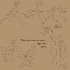 Smell something tasty.