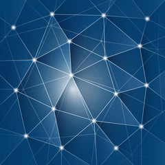 Abstract Modern Minimal Digital Network Connections, Technology Background Creative Design Template - Illustration in Vector Format