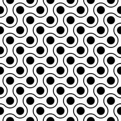 Vector modern abstract geometry pattern polka. black and white seamless geometric background . subtle pillow and bed sheet design. creative art deco. hipster fashion print