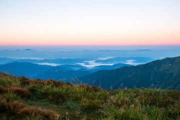 Fototapeta na wymiar mountains of the Romanian Carpathians