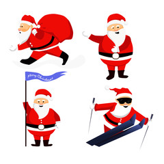 Santa Clauses set for christmas