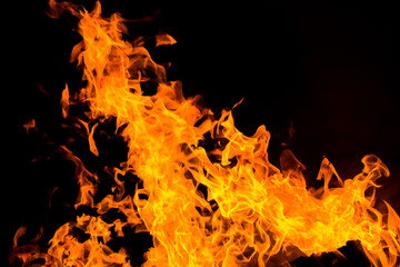 Isolated fire flames