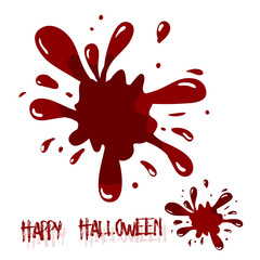 Bloody blot with blood splattering