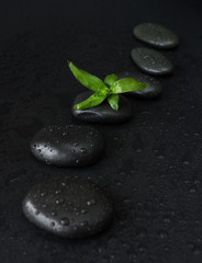 Obraz na płótnie Canvas Spa-concept with zen stones and bamboo