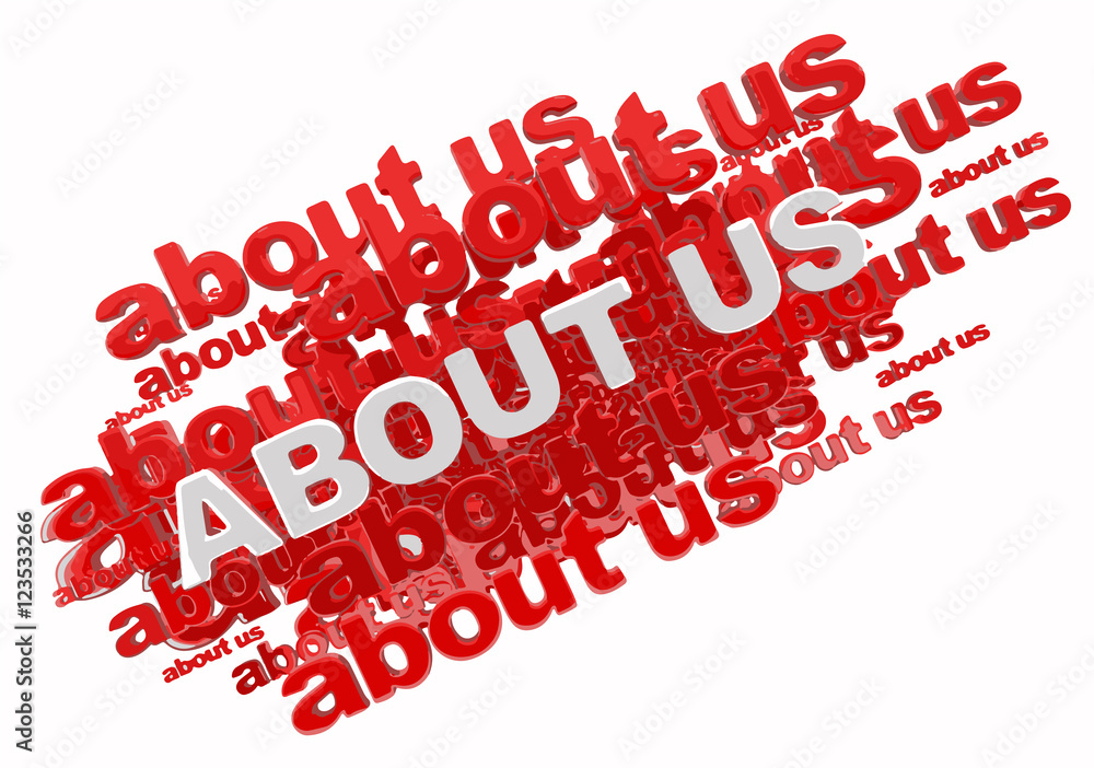 Poster about us. image with clipping path