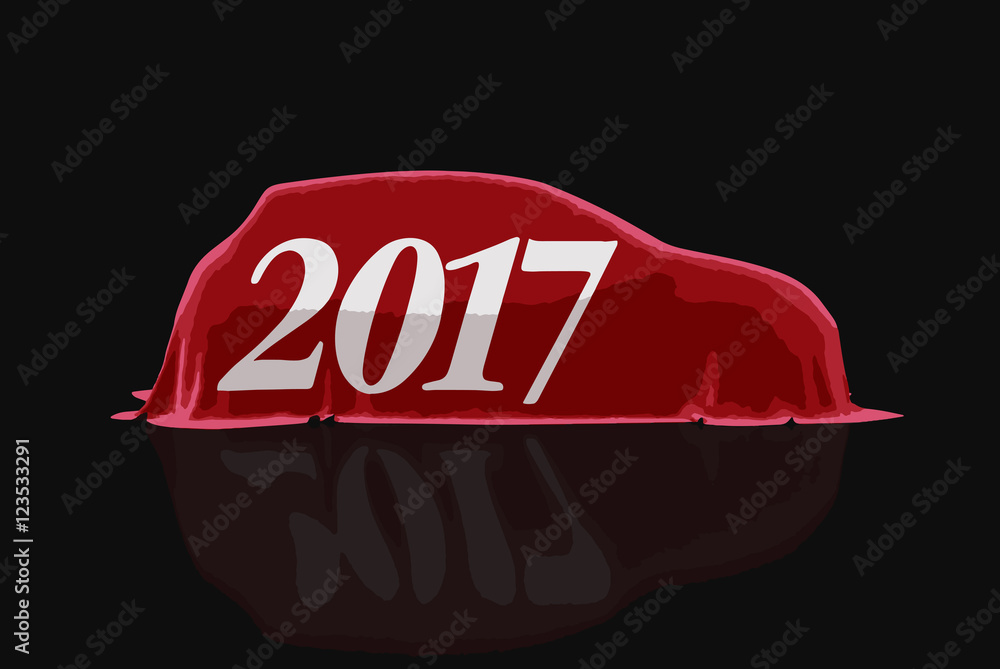 Poster 2017 car. image with clipping path