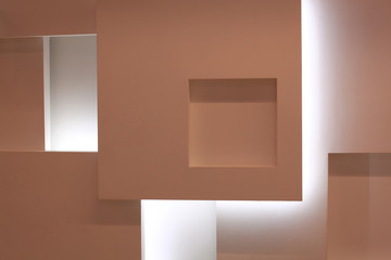 background glowing squares on wall