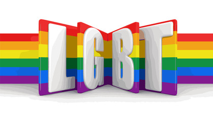 Word LGBT. Image with clipping path