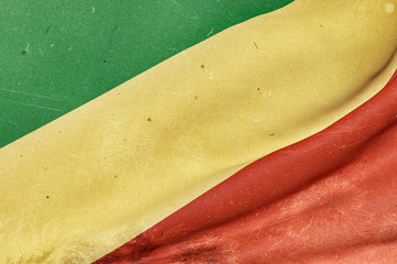 Republic of Congo flag waving