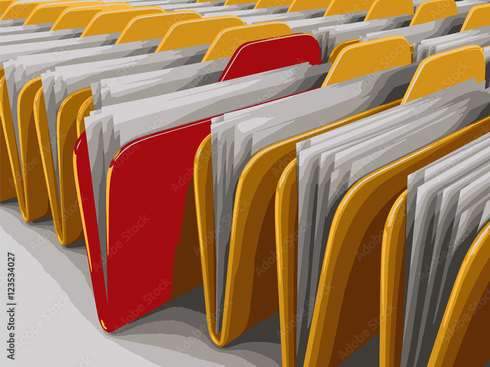 Poster folders and files. image with clipping path