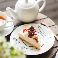 チーズケーキでティータイム
