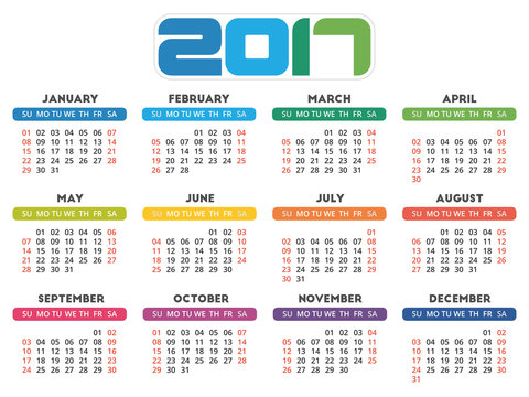Calendar 2017 design