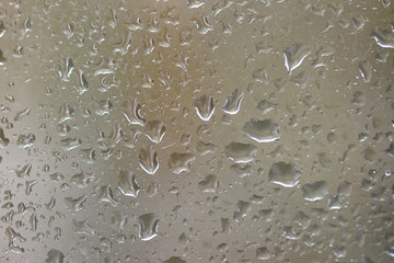 Drops of water on the window