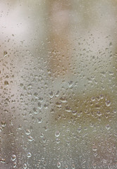 Drops of water on the window