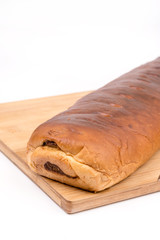 Strudel on the wooden board