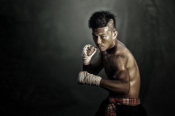 Thai boxing (Muay Chaiya) is traditional boxing at suratthani in Thailand