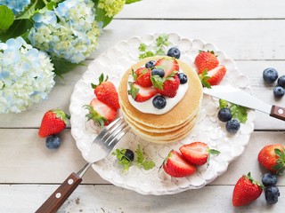 オシャレなベリーパンケーキ